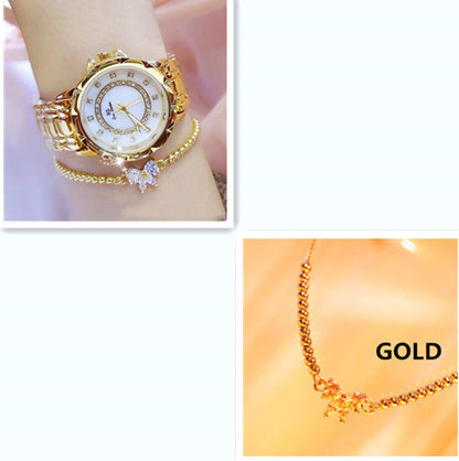 Reloj Linked completo con diamantes para mujer