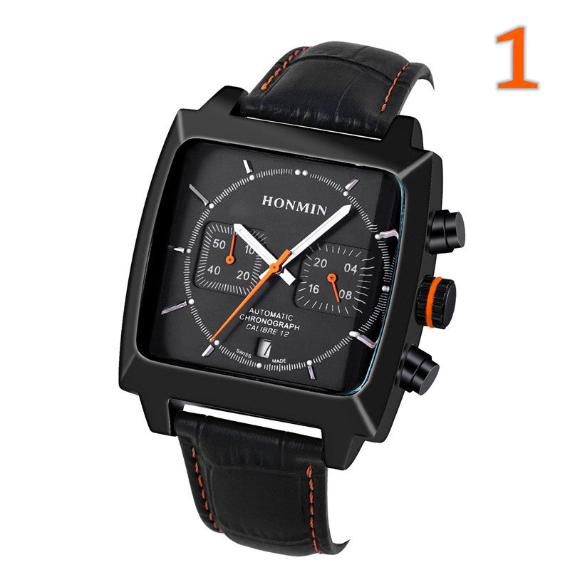 Waterproof Calendar Casual Quartz Six-hand Watch