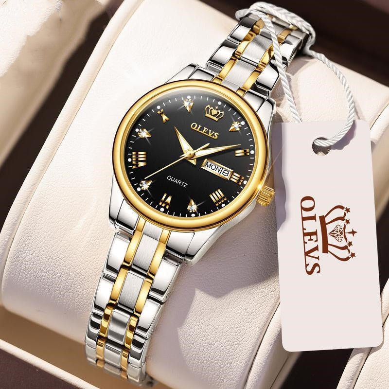 Automatic Waterproof Luminous Calendar Quartz Ladies Watch