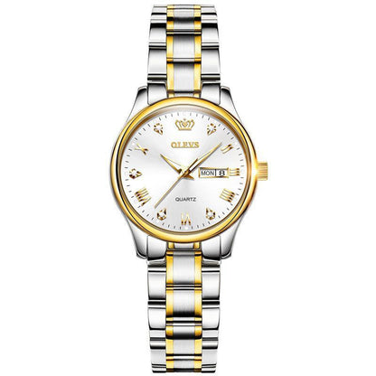 Automatic Waterproof Luminous Calendar Quartz Ladies Watch