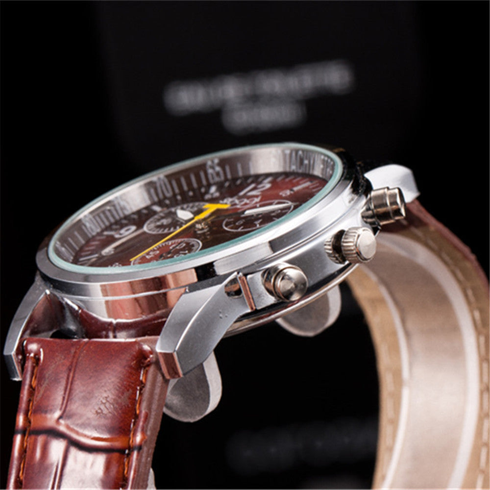 Ladies Belt Watch Three-eye Casual Male And Female Student Quartz Watch Women