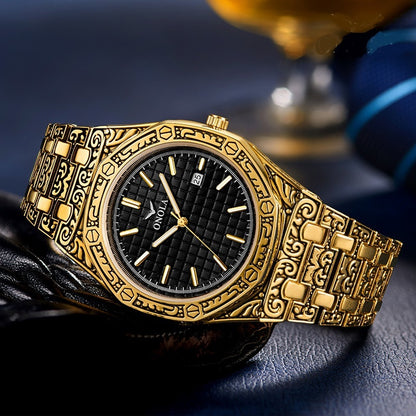 Waterproof steel band watch