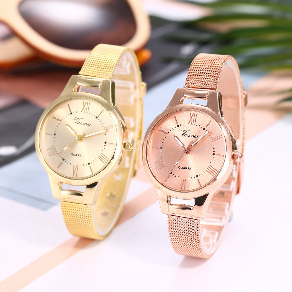 Women's Alloy Mesh Band Quartz Watch