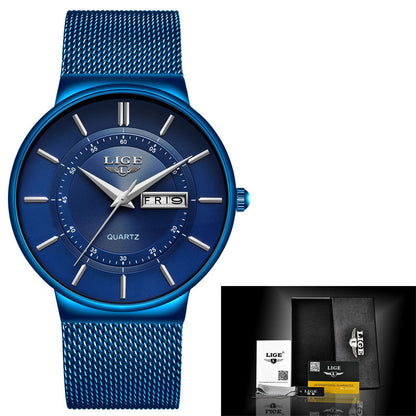 Mesh belt men's watch