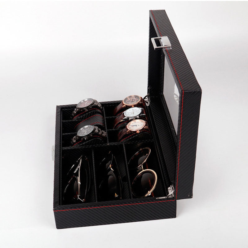 Carbon Fiber Watch Glasses Storage Packaging Box