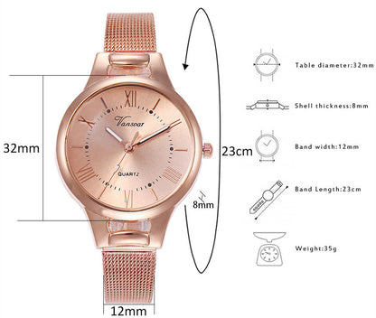 Women's Alloy Mesh Band Quartz Watch