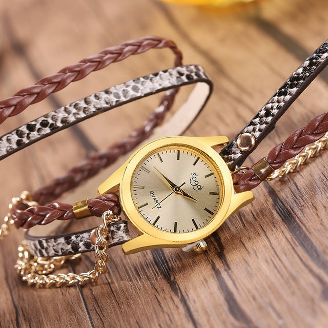 Reloj de mujer con hebilla de aleación