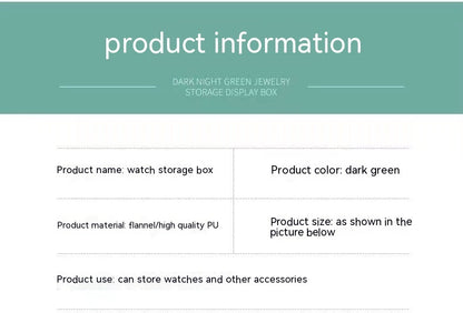 ダークグリーンの腕時計収納ボックス 腕時計ディスプレイパッケージ