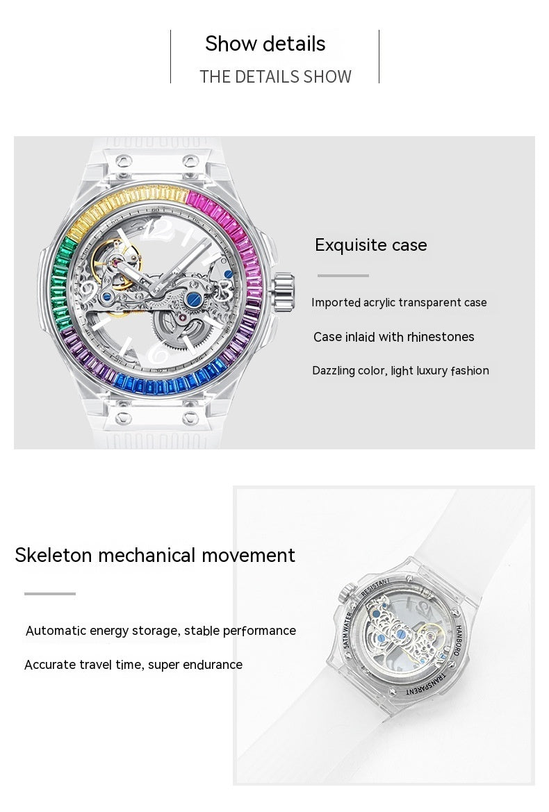 Full-automatic Hollow Large Dial Neutral Broadcast Mechanical Watch