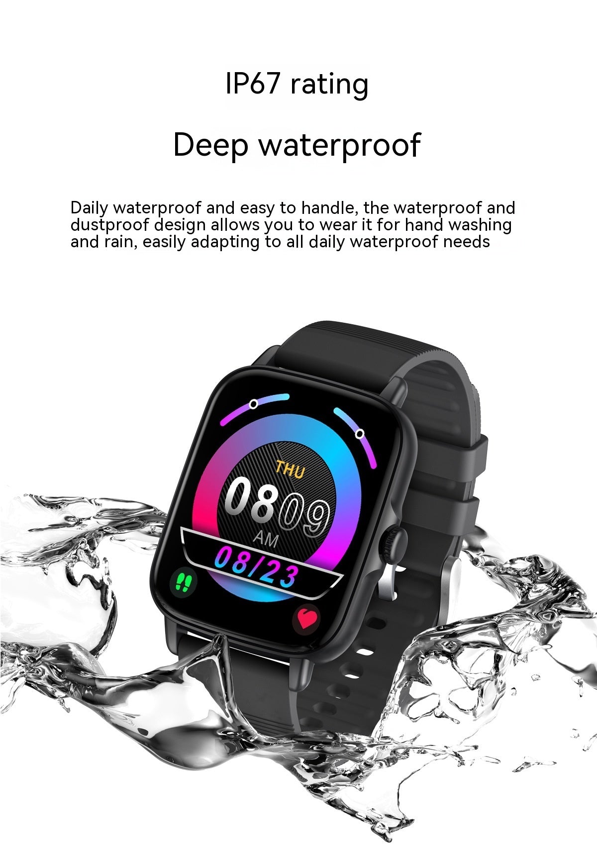 Nuevo reloj inteligente KT58 169 Bluetooth pulsómetro presión arterial oxímetro paso pulsera deportiva