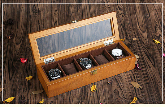 Wooden simple watch display box