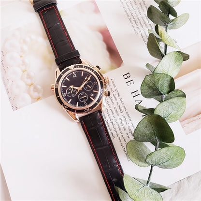 Full-featured black casual watch