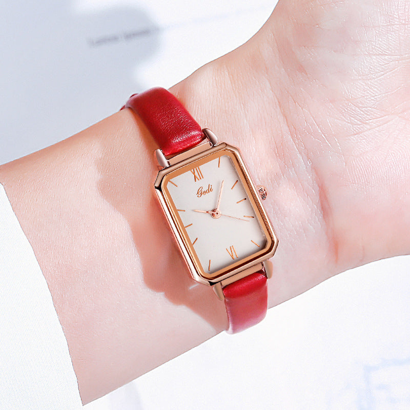 Reloj de cuarzo cuadrado vintage GEDI
