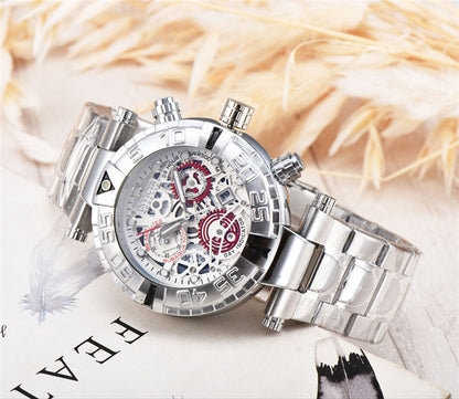 High Quality Foreign Trade Large Dial Steel Band Quartz Men's Watch