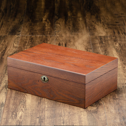 Caja de reloj de madera maciza con exhibición de pulsera simple