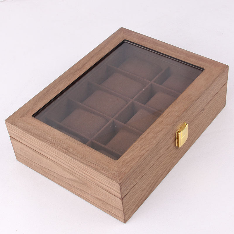 Solid wood 10-digit watch box