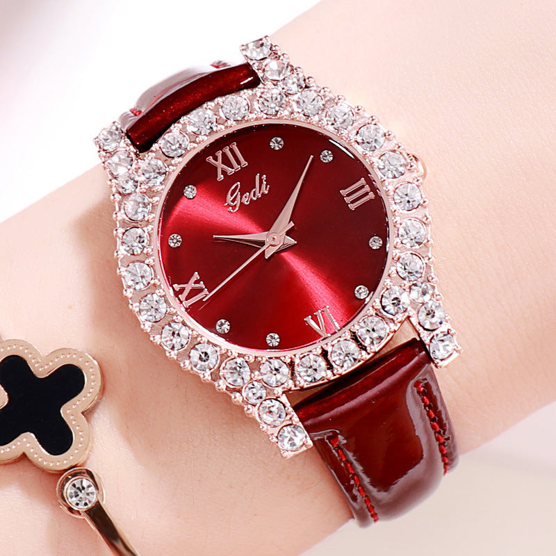 Reloj casual con diamantes y personalidad para damas que combina con todo