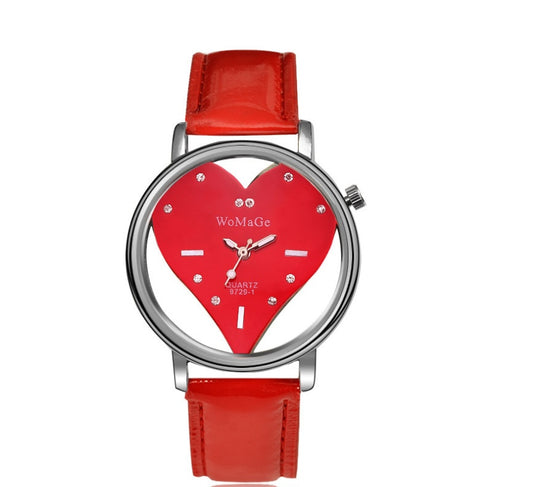 Reloj hueco en forma de corazón