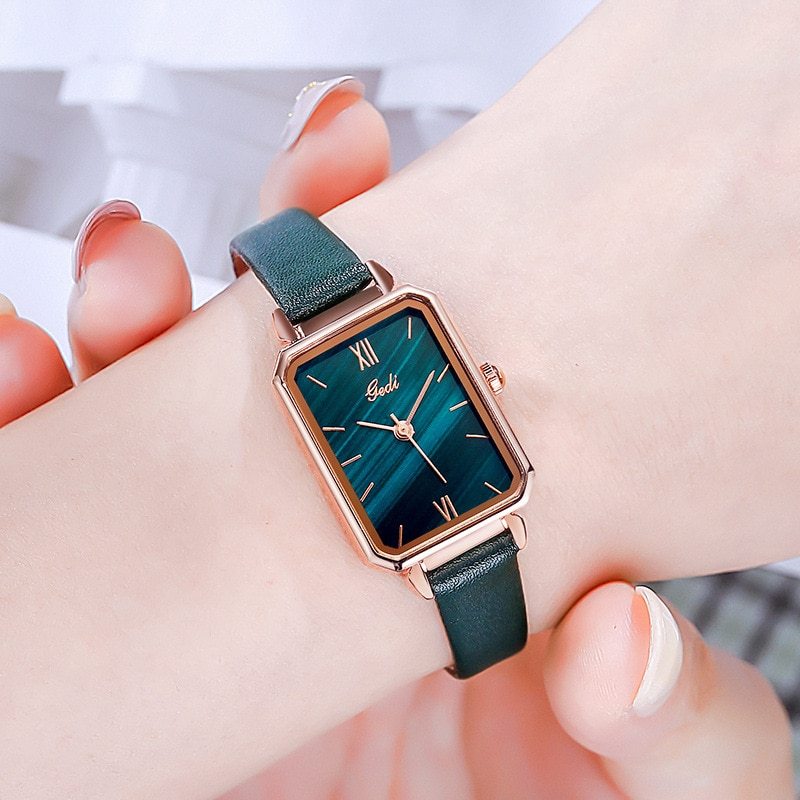 Reloj de cuarzo cuadrado vintage GEDI