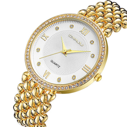 Diamond ladies quartz watch