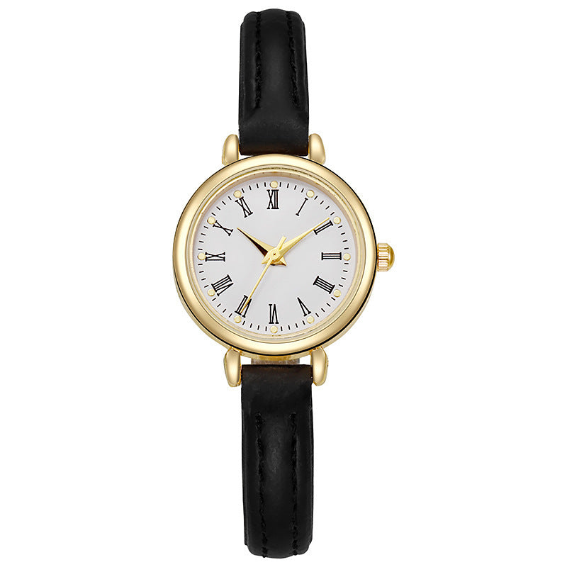 Pequeño, exquisito y de alta calidad, elegante reloj de cuarzo para estudiantes de mujer.