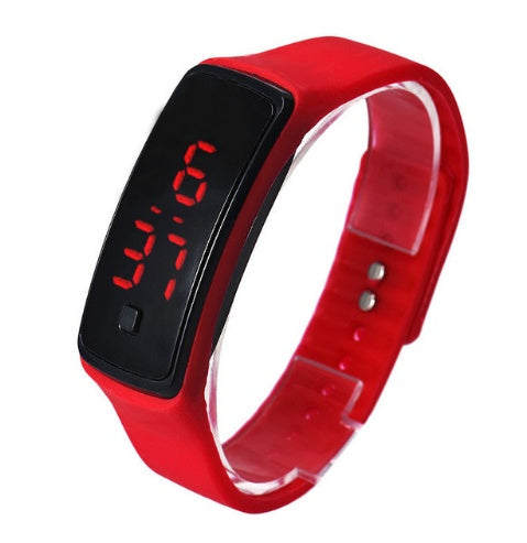 Reloj de pulsera LED para hombre y mujer, deportivo, de silicona, digital, con LED