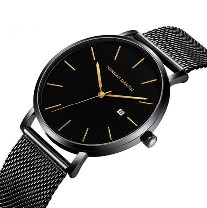 Stainless steel mesh belt quartz watch men