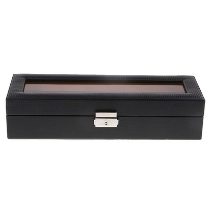 6 compartment watch storage box