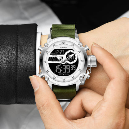 Nylon Strap Men's Waterproof Quartz Watch