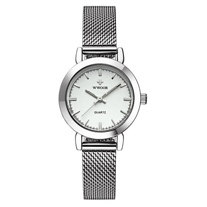 Women's stainless steel mesh belt quartz watch