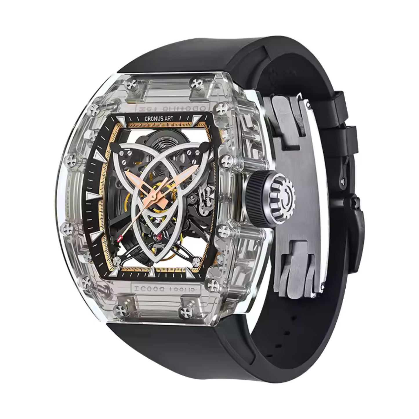 CRONUSART Obsidian Black Luxury Automatic Mechanical Watch