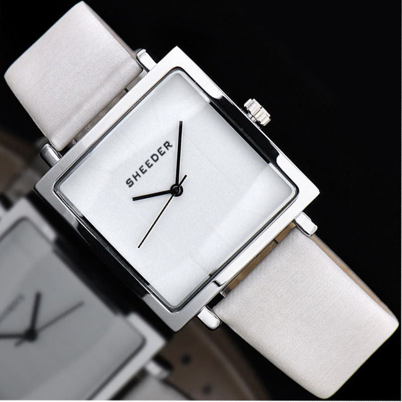 Reloj WeChat Internet Celebrity Pequeño Reloj Negro Reloj Retro de Cuarzo para Mujer Correa Reloj Cuadrado Pequeño