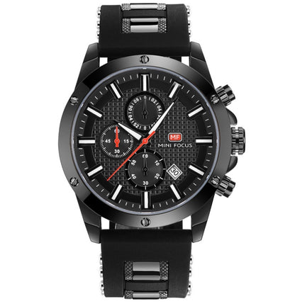 Explosion models hot fashion business men's watch three eye timing sports quartz watch