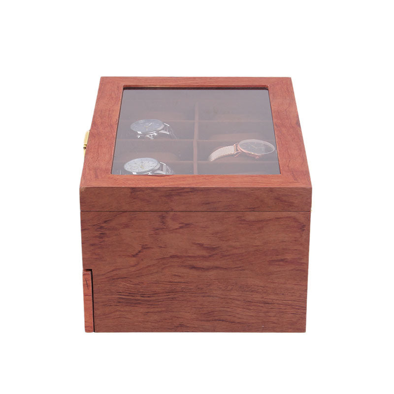 Retro solid wood double watch jewelry storage box