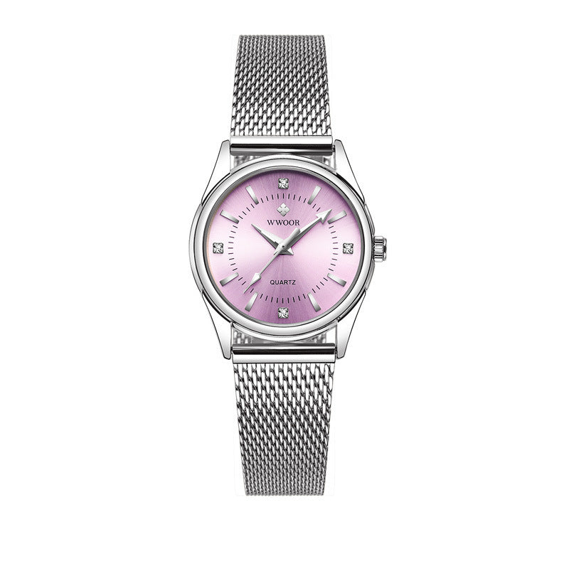 Ladies mesh strap waterproof quartz watch