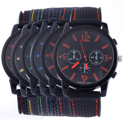 Reloj deportivo con concepto de coche de tres ojos para hombre, reloj de moda para hombre, reloj de venta caliente al por mayor