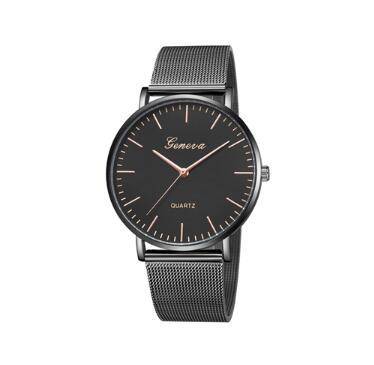 Relojes casuales de moda para mujer y hombre GINEBRA Reloj de pulsera clásico de acero inoxidable y cuarzo para mujer Relojes de pulsera