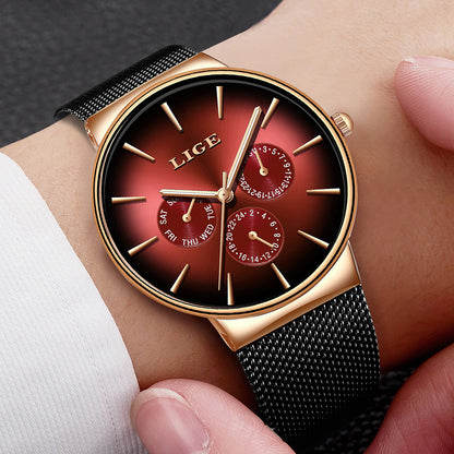 Explosion mesh quartz watch