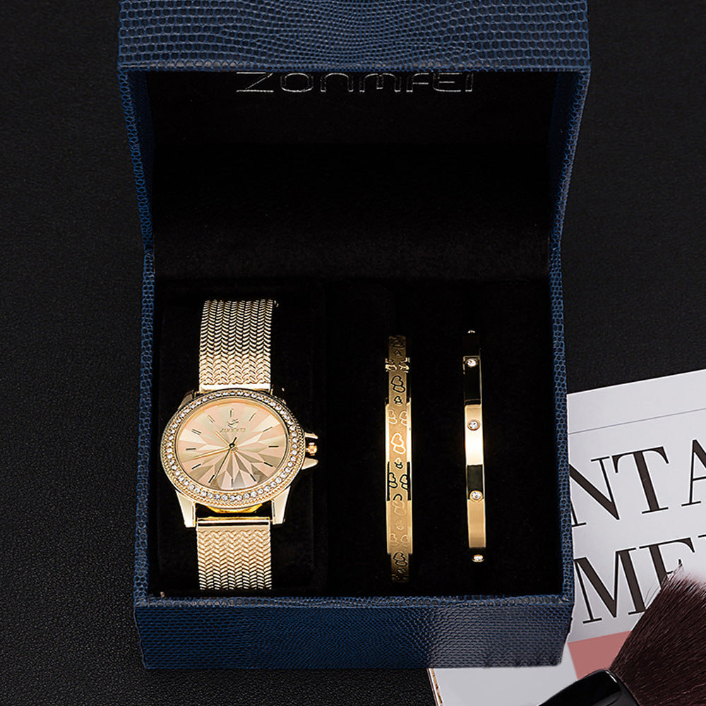 Bracelet watch three-piece gift box set