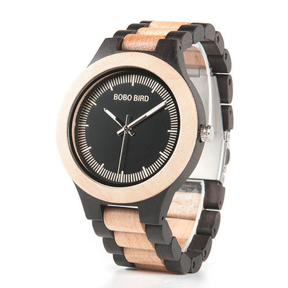 Reloj de madera para hombre joven literario BOBO BIRD