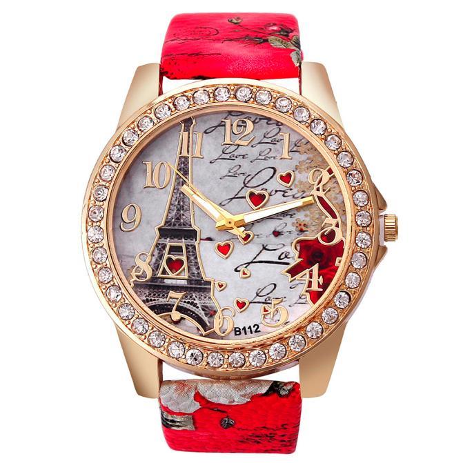 Nuevo reloj de cuarzo vintage de la Torre Eiffel de París para mujer, reloj de pulsera informal para mujeres, niñas y estudiantes