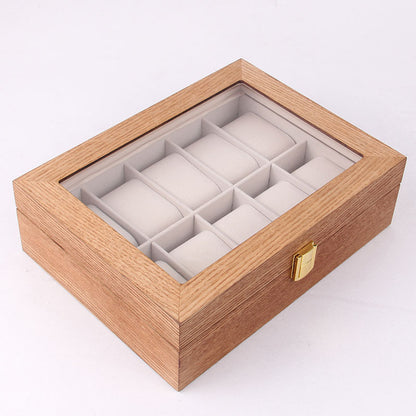 Solid wood 10-digit watch box