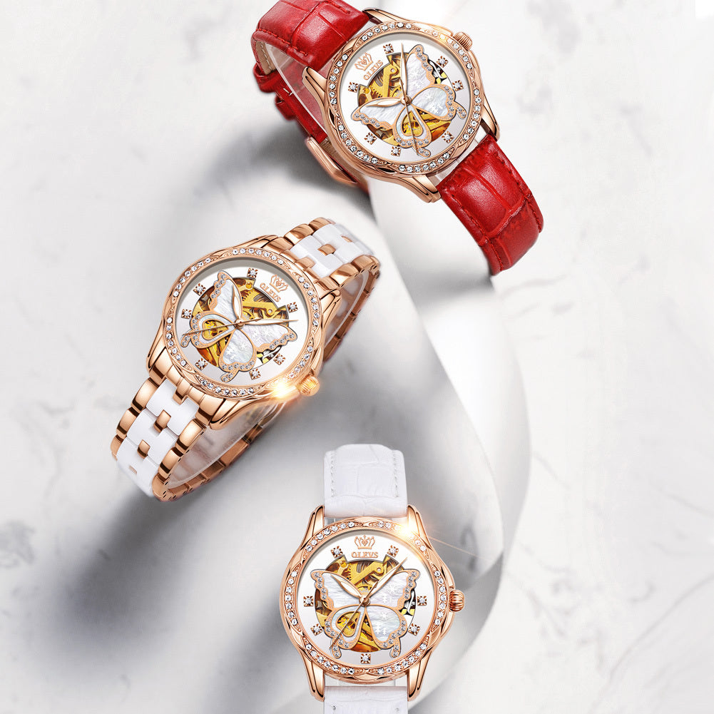 Ladies Automatic Mechanical Watch Gift Box Set