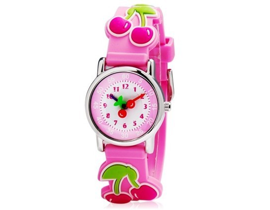 Reloj de silicona con dibujos animados para niños.