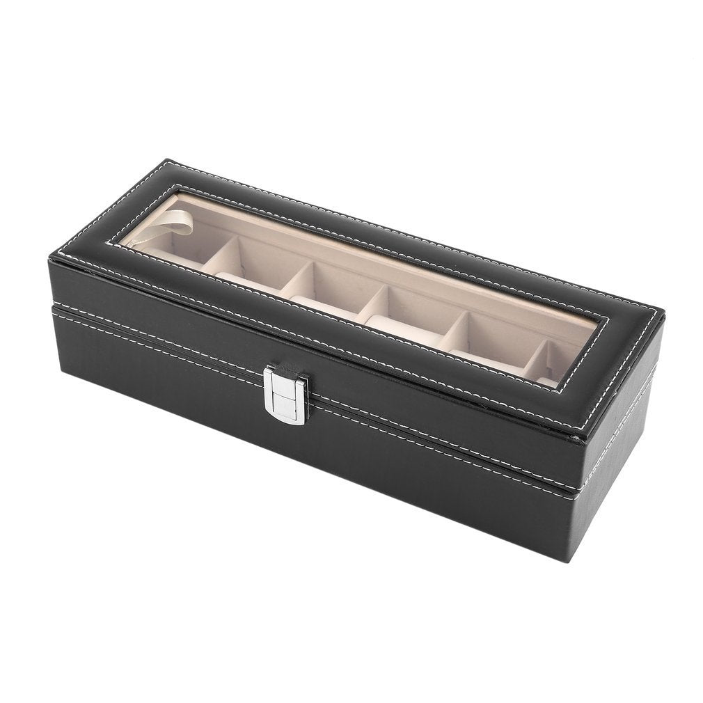 Luxury 12-Digit Watch Box Box PU Watch Storage Display Box