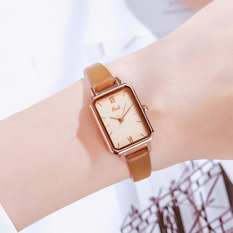 Reloj de cuarzo cuadrado vintage GEDI