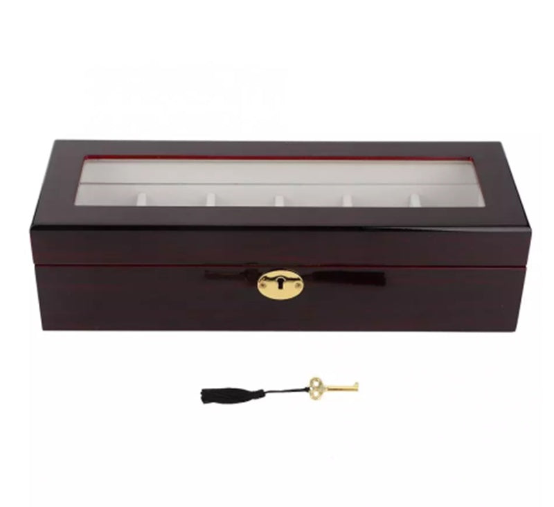 Six Slot Portable Watch Jewelry Storage Box