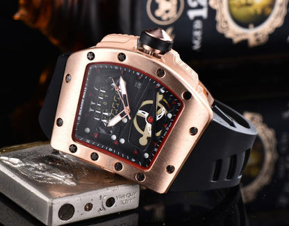 Ghost Head Silicone Belt Quartz Watch
