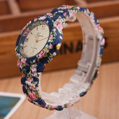 Reloj de color con estampado de moda 