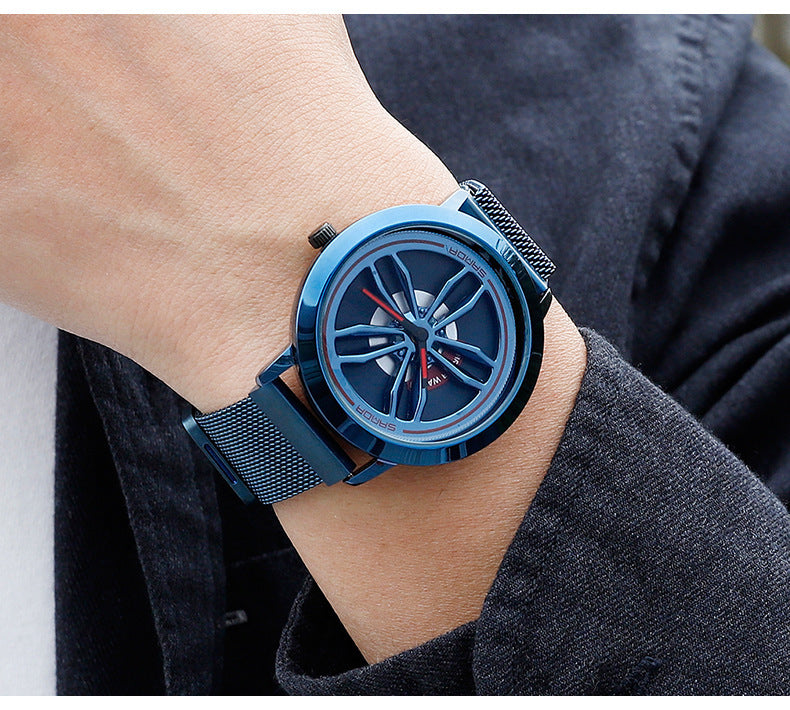 Sanda car wheel quartz watch